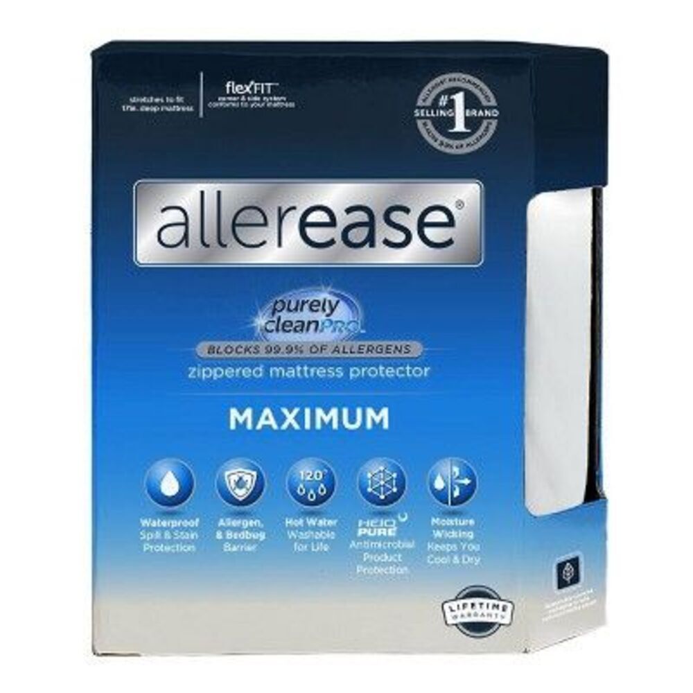 Open Box - Allerease - Queen Maximum Bed Bug and Allergy Mattress Protect White